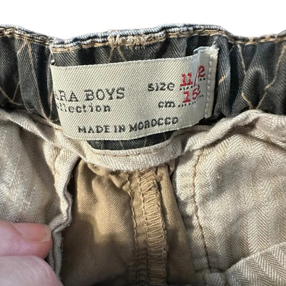 Zara boys size 11/12 grey shorts the triangle design - Picture 2 of 3